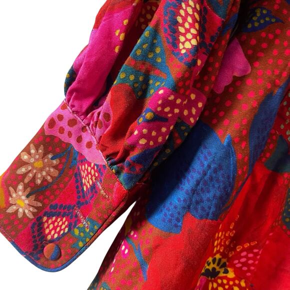 NWT Farm Rio Snake Garden Red Mini Dress XS flaw - Picture 11 of 11